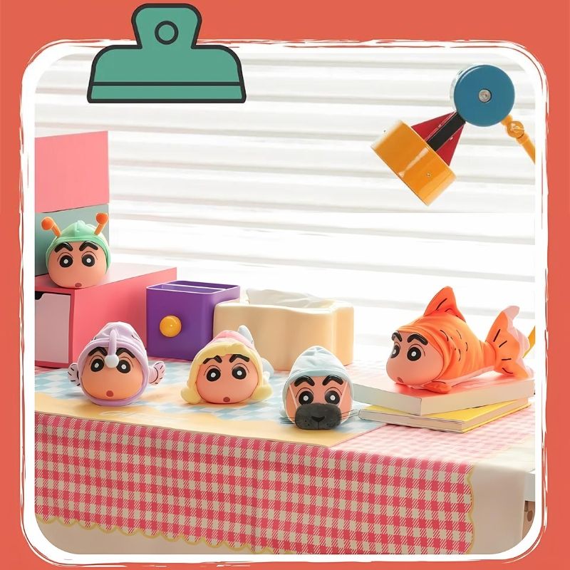 Mô hình đồ chơi Blind box Crayon Shin chan Floppy Fish Series 52TOYS