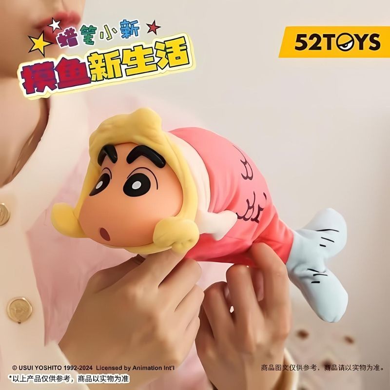 Mô hình đồ chơi Blind box Crayon Shin chan Floppy Fish Series 52TOYS