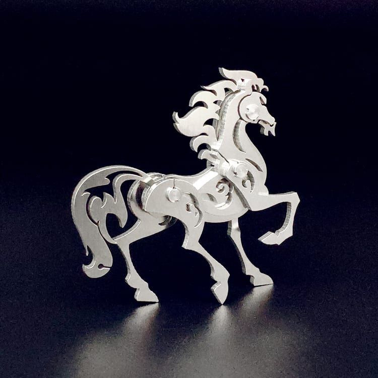Mô hình Ngựa Đua lắp ráp kim loại 3D Steel Warcraft SW002