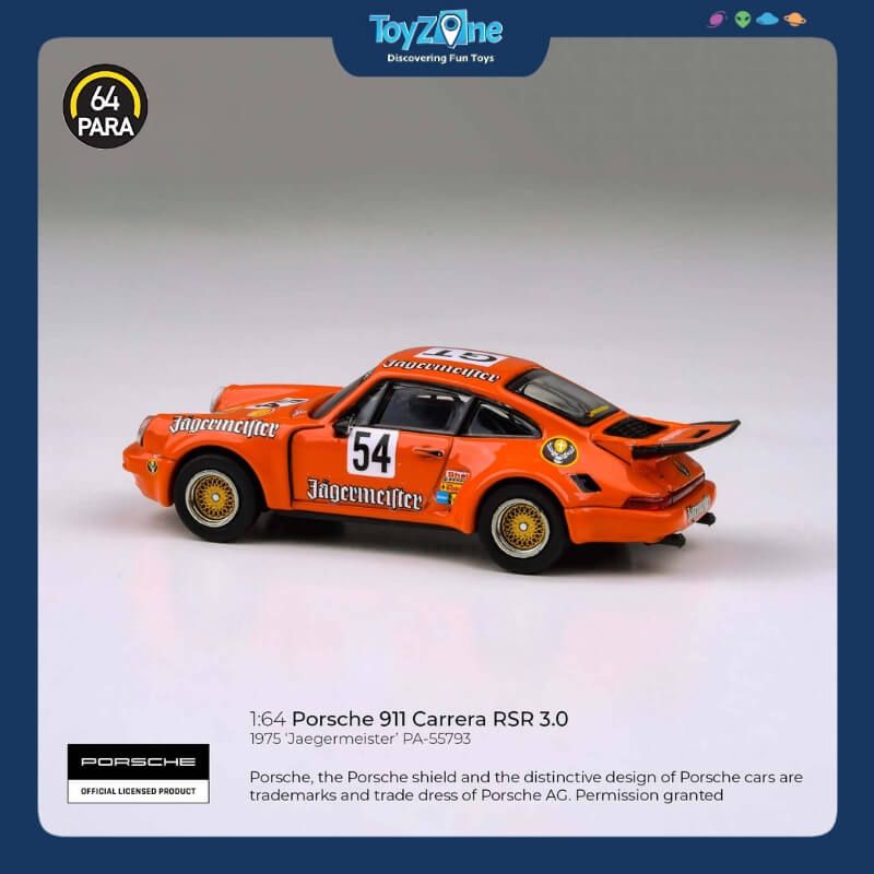 Mô hình xe Porsche 911 Carrera RSR 3.0 1974 1:64 PARA64