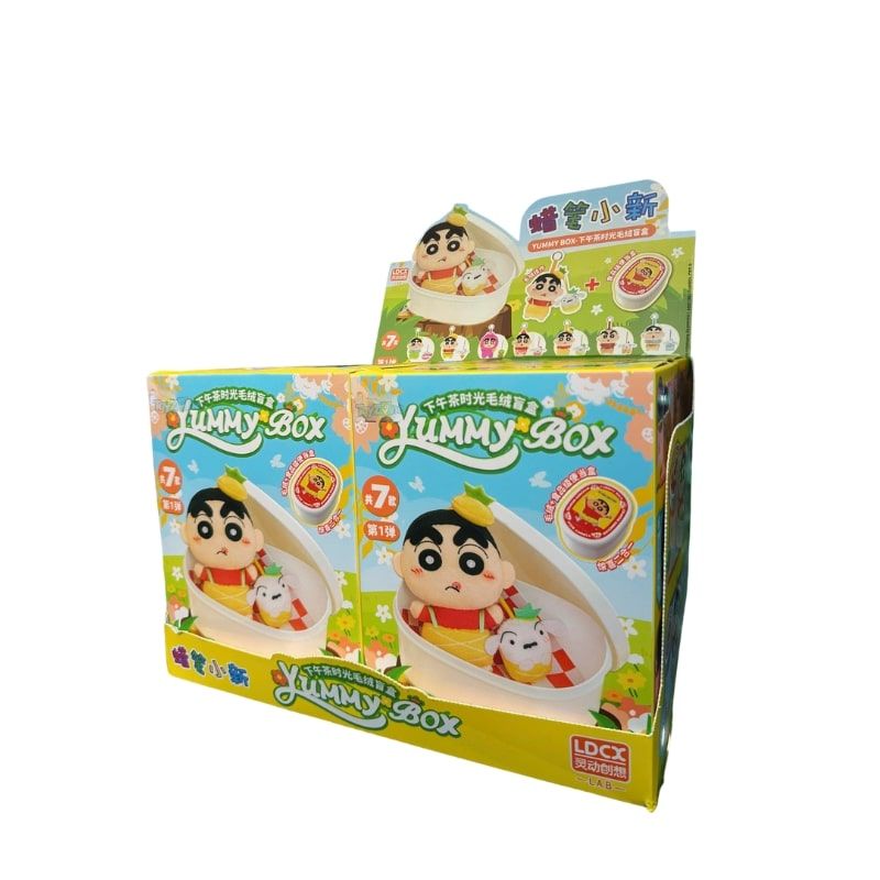 Mô hình Blind box Móc khóa Gấu bông Crayon Shin-Chan Yummy Box Afternoon Tea Time ( Hộp Ăn Nhẹ Giờ Trà Chiều ) LDCX
