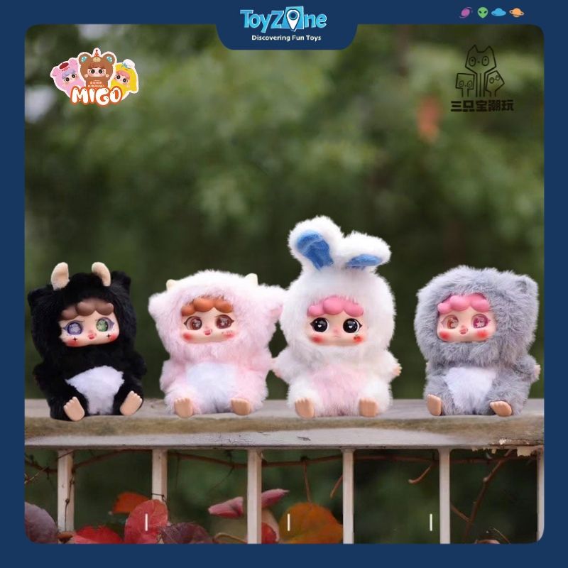  Mô hình Blind box Móc Khóa Gấu Bông Migo Forest Party ( Bữa Tiệc Trong Rừng ) HAPPY GHOST 