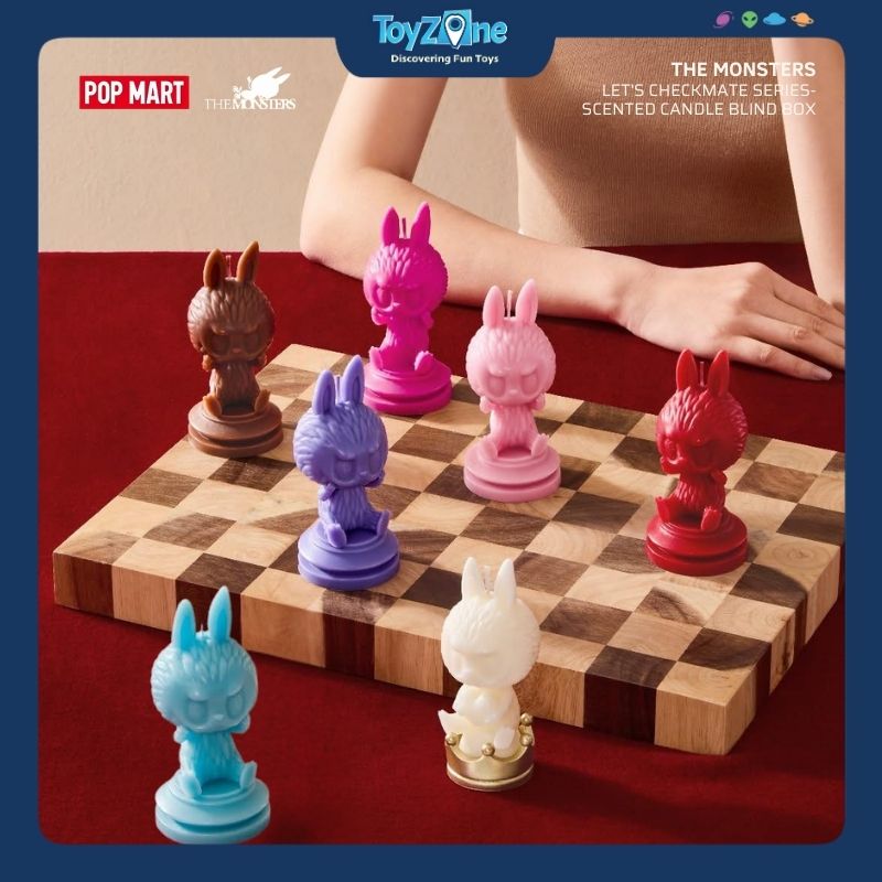 Mô hình Blind box Nến thơm Labubu The Monsters Let's Checkmate Scented Candle Series POP MART