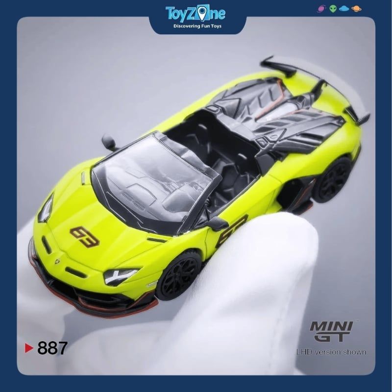 Mô hình xe Lamborghini Aventador SVJ 63 Roadster 1:64 MiniGT