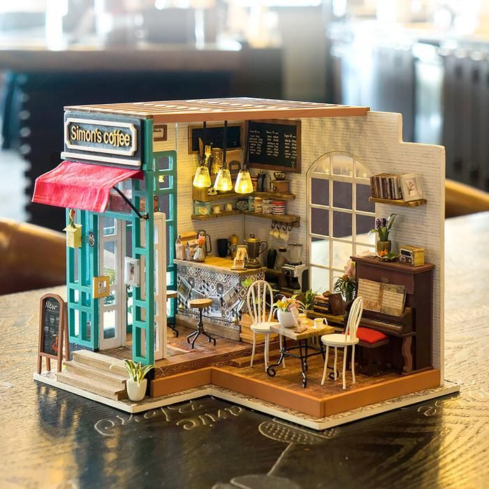 Mô Hình Nhà DIY tự lắp ghép  Doll house màu hồng  Tặng Kèm dụng cụ  Keo    Lazadavn