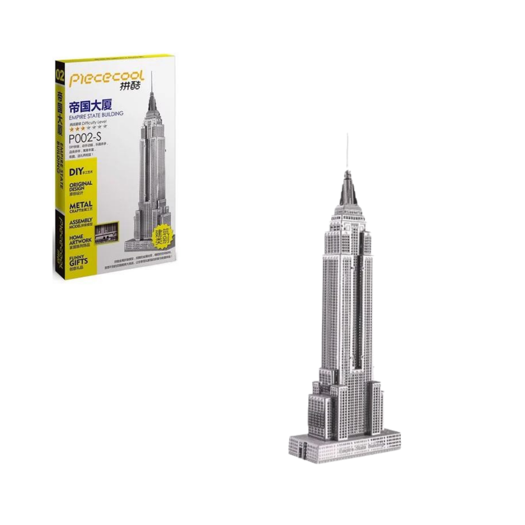 Mô hình kim loại lắp ráp 3D Empire State Building (Tòa Nhà Empire State) (Silver) – Piececool MP385