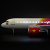  Mô hình máy bay Airbus Vietjet Air 47cm lắp ráp có đèn Everfly VG93 