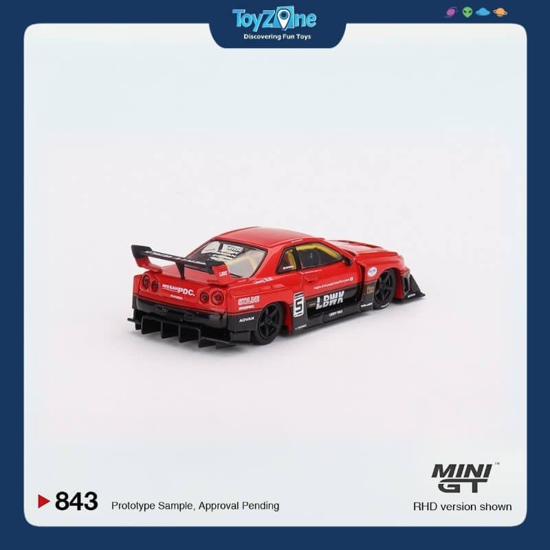 Mô hình xe Nissan LB-ER34 Super Silhouette SKYLINE 1:64 MiniGT