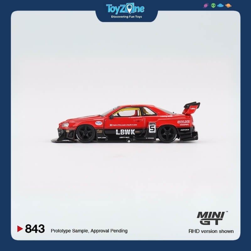 Mô hình xe Nissan LB-ER34 Super Silhouette SKYLINE 1:64 MiniGT