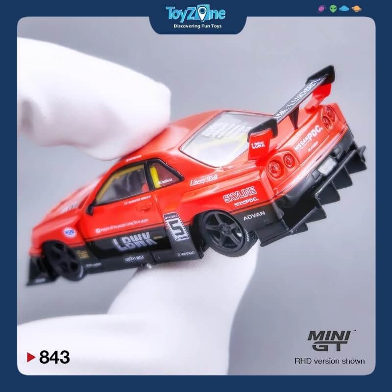 Mô hình xe Nissan LB-ER34 Super Silhouette SKYLINE 1:64 MiniGT