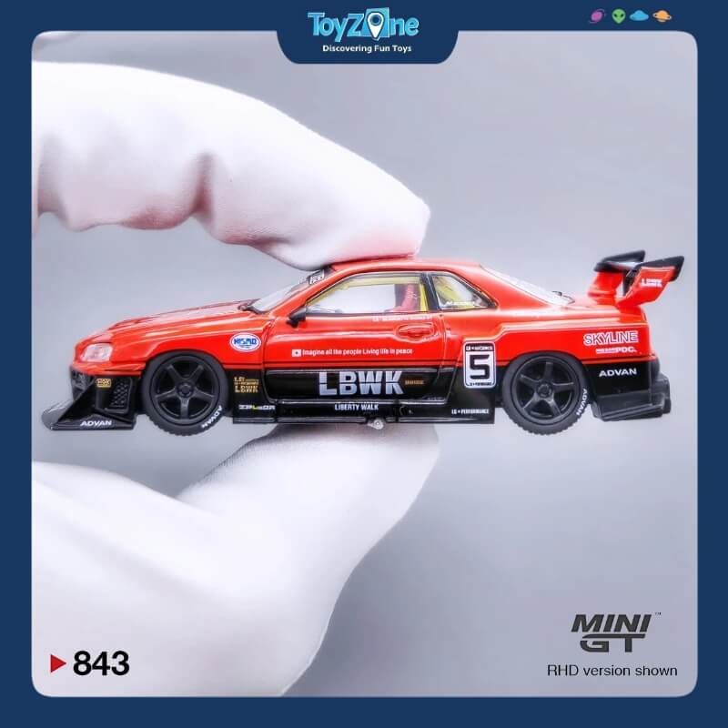 Mô hình xe Nissan LB-ER34 Super Silhouette SKYLINE 1:64 MiniGT