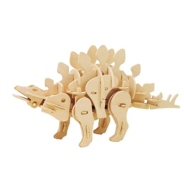 Mô hình gỗ lắp ráp 3D Robotic Stegosaurus (Khủng Long Kiếm) (Wood Color) - Robotime  D440 - WP038