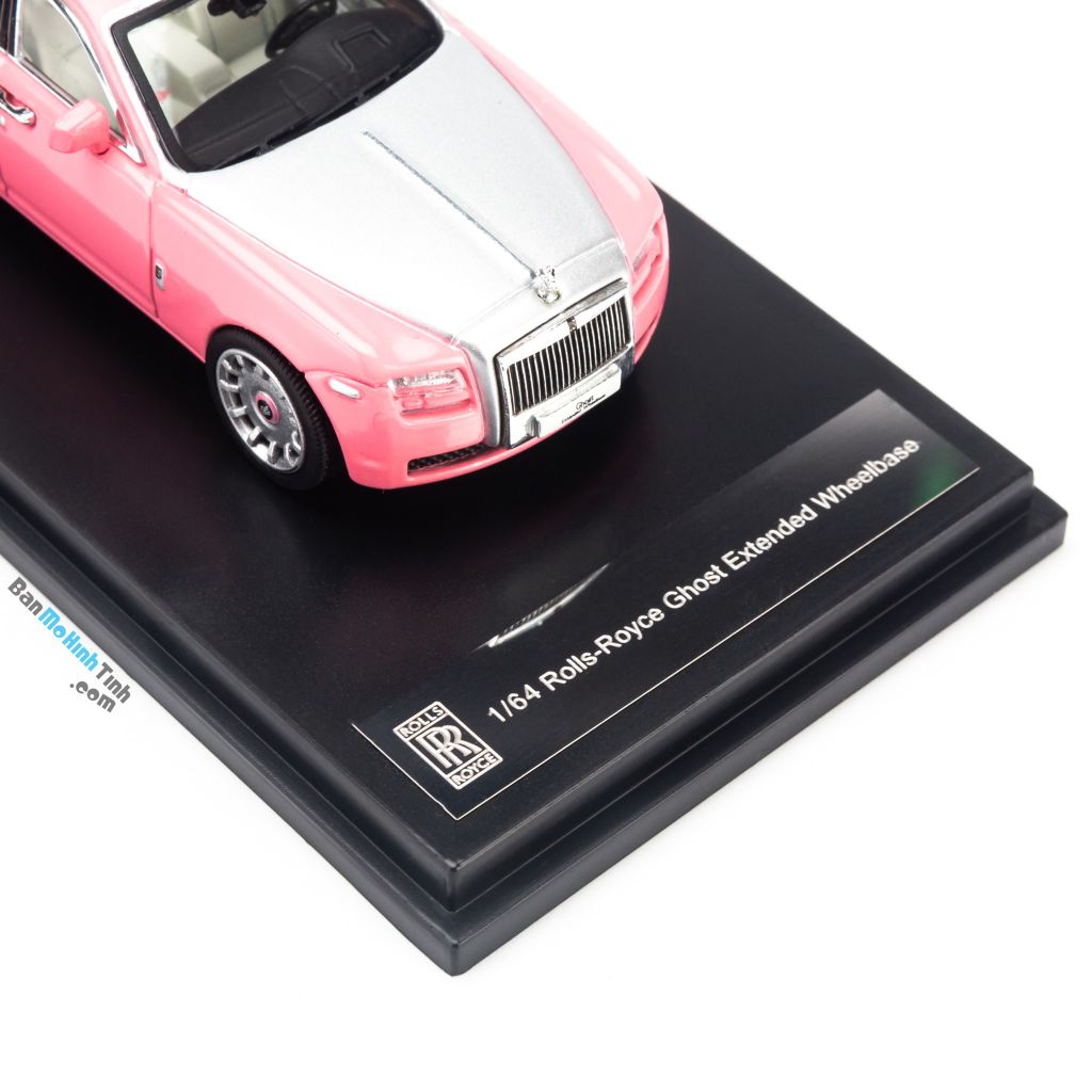 Mô hình xe sang Rolls Royce Ghoste Extended Wheelbase 1:64 Collector's Model Pink (8)
