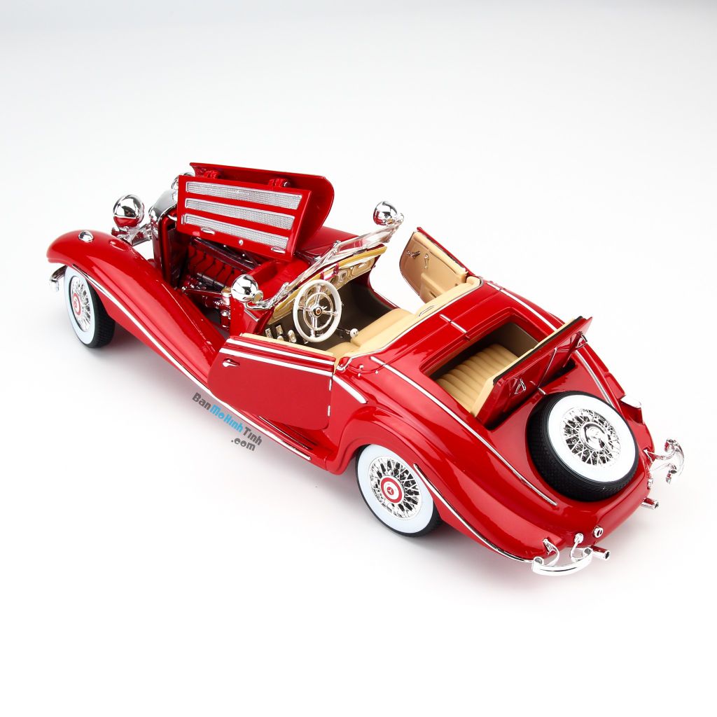 Mô hình xe Mercedes-Benz 500K Type Special Red 1:18 Maisto (19)