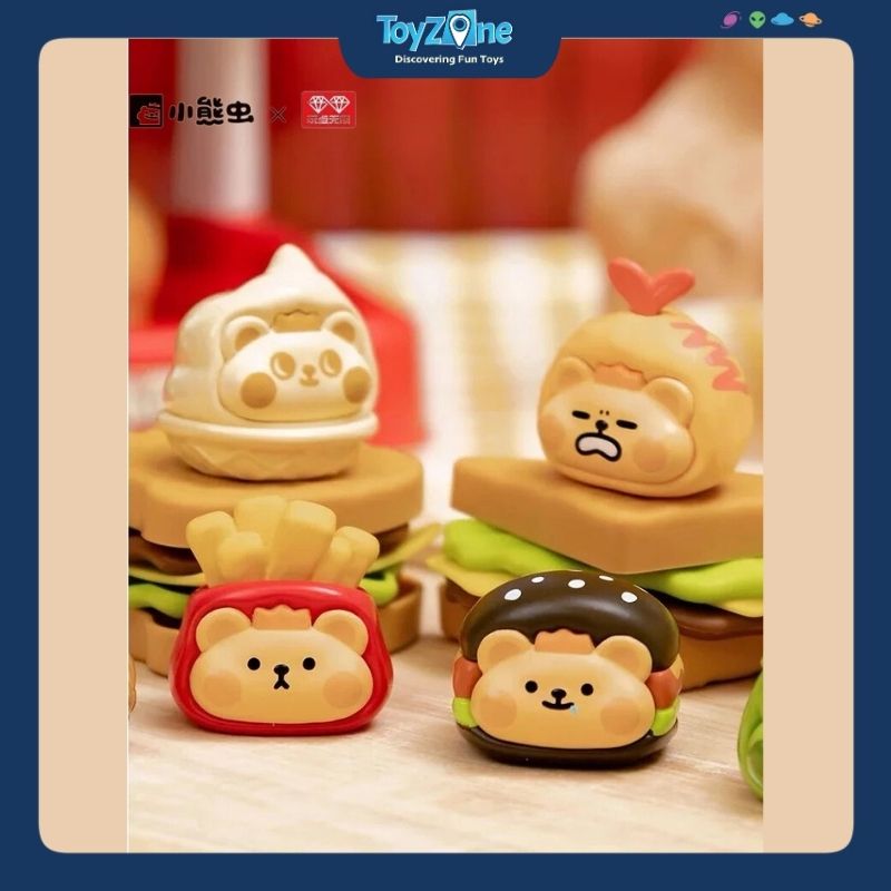 Mô hình đồ chơi Blind Bag Bear Bug Happy Meal Candy Bean Series ( Bữa Ăn Vui Vẻ ) BearisBug