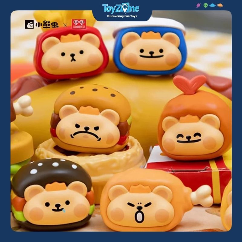 Mô hình đồ chơi Blind Bag Bear Bug Happy Meal Candy Bean Series ( Bữa Ăn Vui Vẻ ) BearisBug