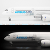  Mô hình máy bay lắp ráp có đèn led Original Airbus A350 47cm Everfly 