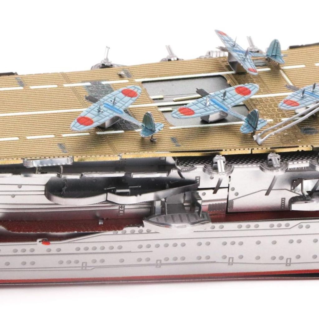 Mô hình kim loại lắp ráp 3D Akagi Aircraft Carrier ( Tàu sân bay Nhật Bản ) (Gold , Silver) - Piececool MP1127