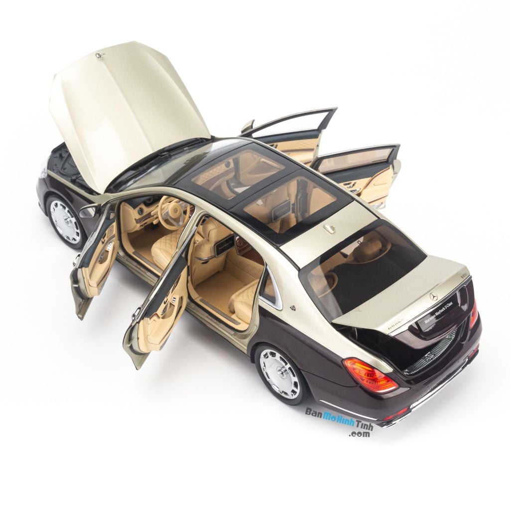 Mô hình xe sang Mercedes-Benz Maybach S650 2019 1:18 Almost Real Ruby/ Aragonite Silver (4)