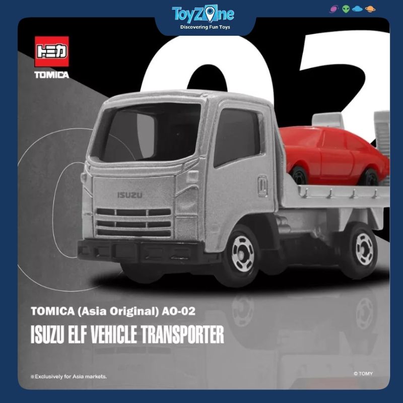 Mô hình xe vận chuyển Isuzu Elf Vehicle Transporter Asia Original AO-02 TOMICA