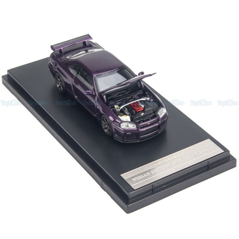  Mô hình xe Nissan Skyline GT-R R34 V-Spec II 1:64 MOTORHELIX 