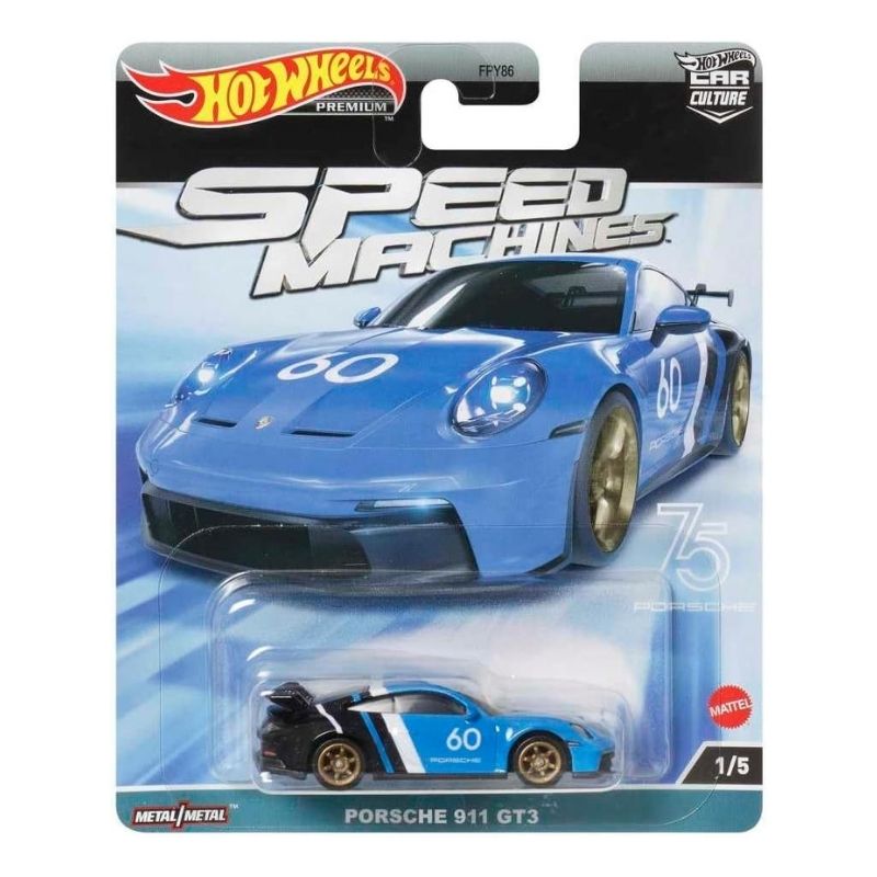 Mô hình xe Porsche 911 GT3 Car Culture Series: Speed Machine 1:64 Hot Wheels Premium