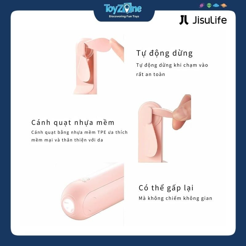 Quạt Cầm Tay Mini 3 Trong 1 Handheld Fan Life8 F8X 4500mAh JISULIFE