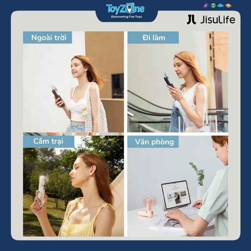 Quạt Cầm Tay Mini 3 Trong 1 Handheld Fan Life8 F8 2000mAh JISULIFE