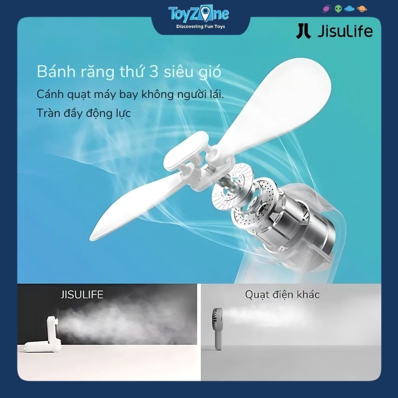 Quạt Cầm Tay Mini 3 Trong 1 Handheld Fan Life8 F8 2000mAh JISULIFE
