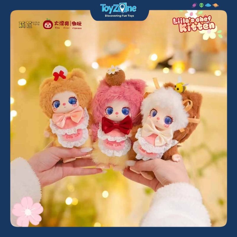 Mô hình Blind Box Móc khóa Gấu Bông Liila's Lucky Cat Chef Kitten V4 ( Chú Mèo Đầu Bếp ) LIILA TOYS