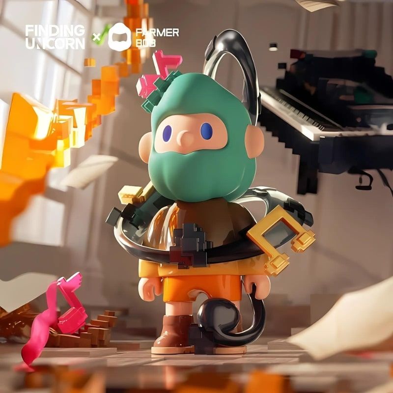 Mô hình đồ chơi Blind box Farmer Bob Next Generation Pixel Universe ( Vũ Trụ Pixel Thế Hệ Tiếp Theo ) 10th Anniversary FINDING UNICORN