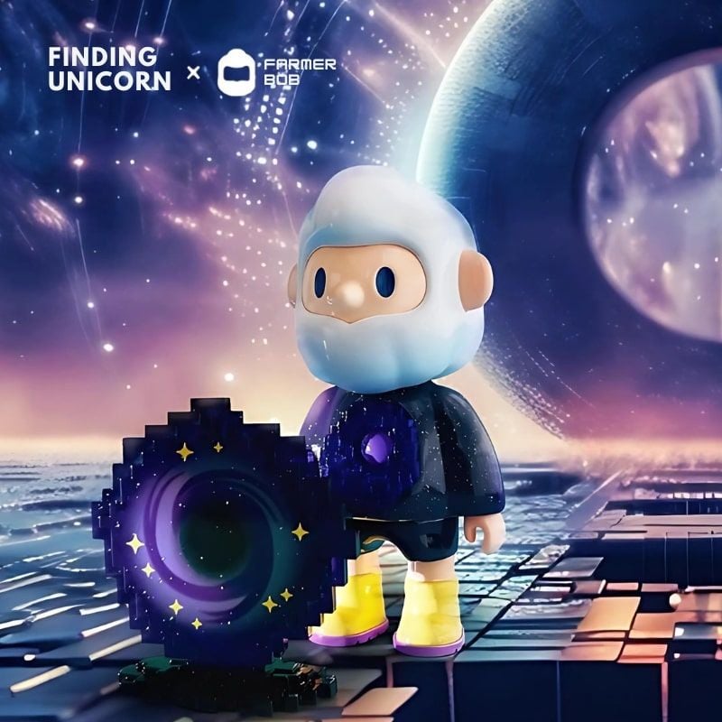 Mô hình đồ chơi Blind box Farmer Bob Next Generation Pixel Universe ( Vũ Trụ Pixel Thế Hệ Tiếp Theo ) 10th Anniversary FINDING UNICORN