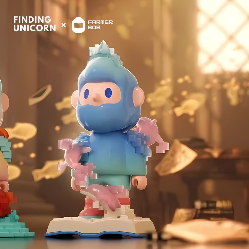 Mô hình đồ chơi Blind box Farmer Bob Next Generation Pixel Universe ( Vũ Trụ Pixel Thế Hệ Tiếp Theo ) 10th Anniversary FINDING UNICORN