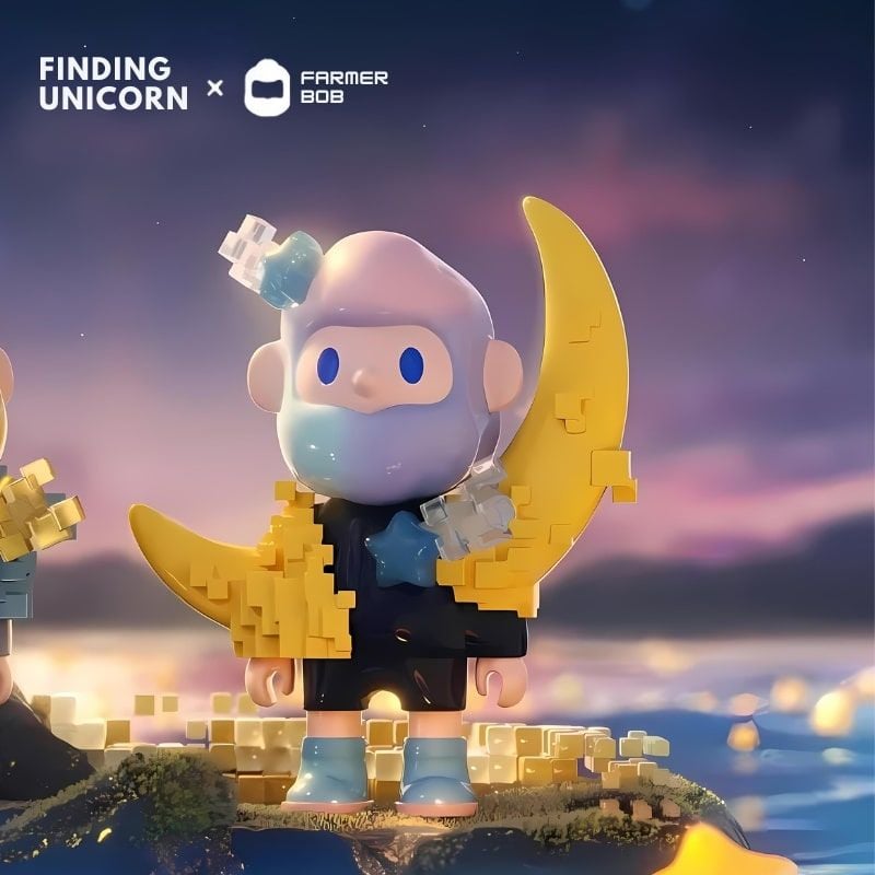Mô hình đồ chơi Blind box Farmer Bob Next Generation Pixel Universe ( Vũ Trụ Pixel Thế Hệ Tiếp Theo ) 10th Anniversary FINDING UNICORN