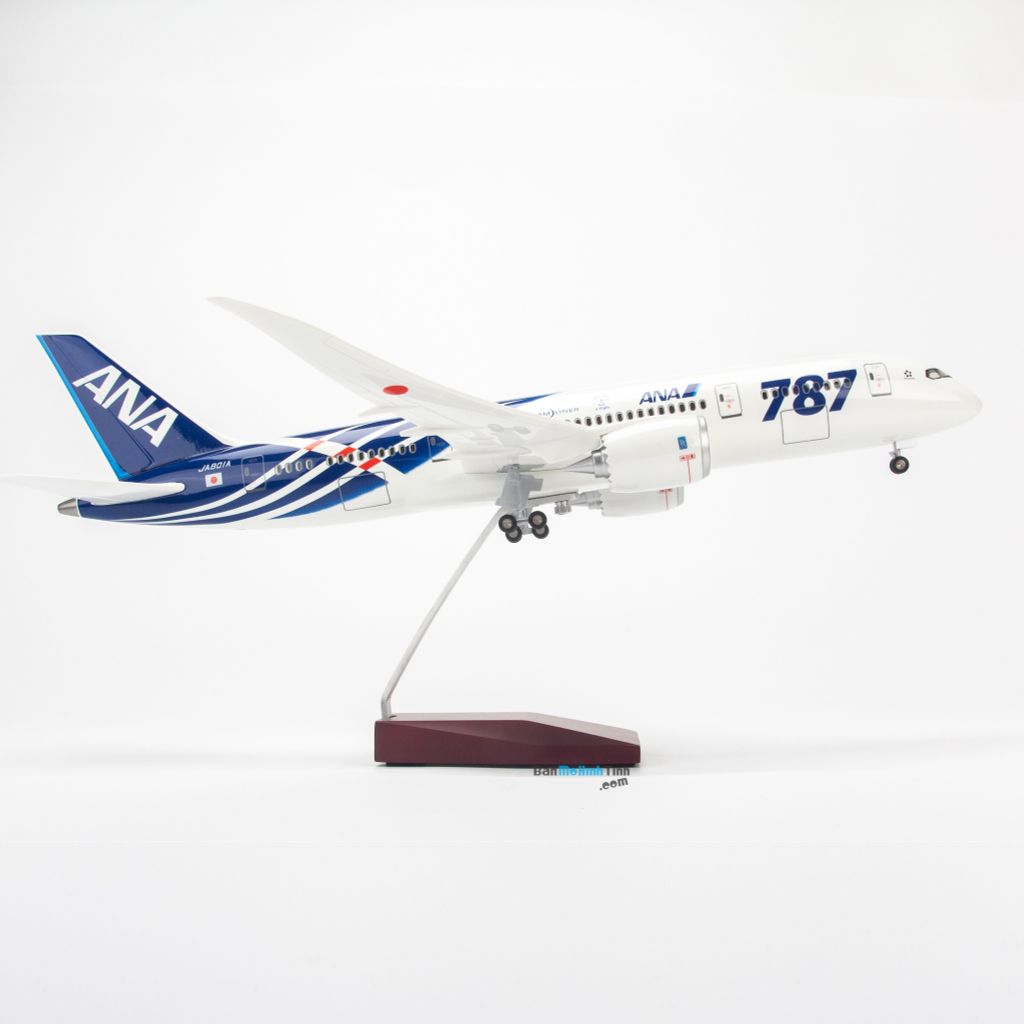 Mô hình máy bay All Nippon Airways ANA Boeing B787 47cm lắp ráp có đèn Everfly