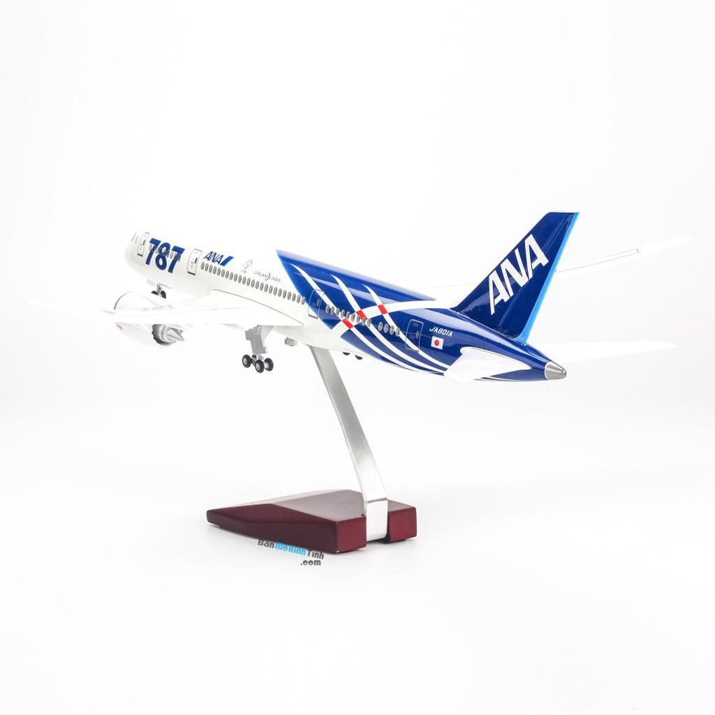 Mô hình máy bay All Nippon Airways ANA Boeing B787 47cm lắp ráp có đèn Everfly