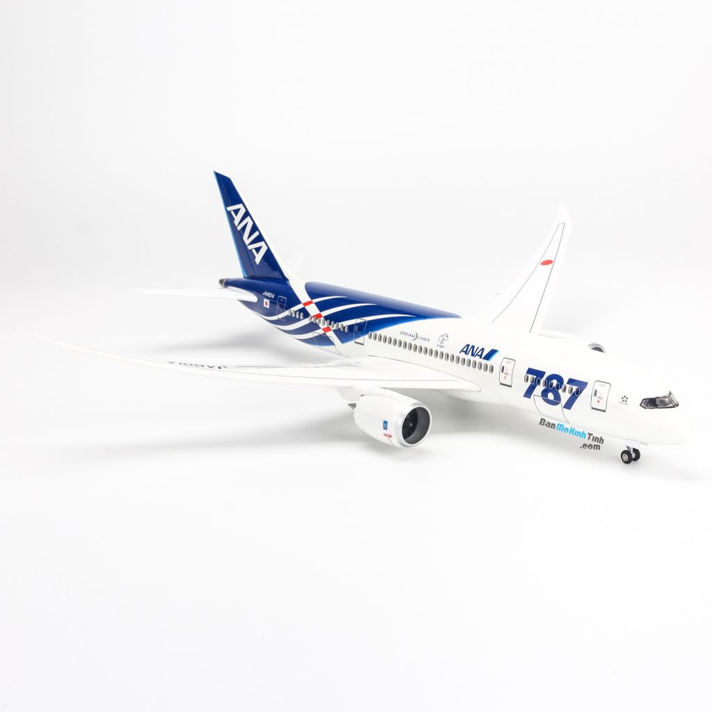 Mô hình máy bay All Nippon Airways ANA Boeing B787 47cm lắp ráp có đèn Everfly