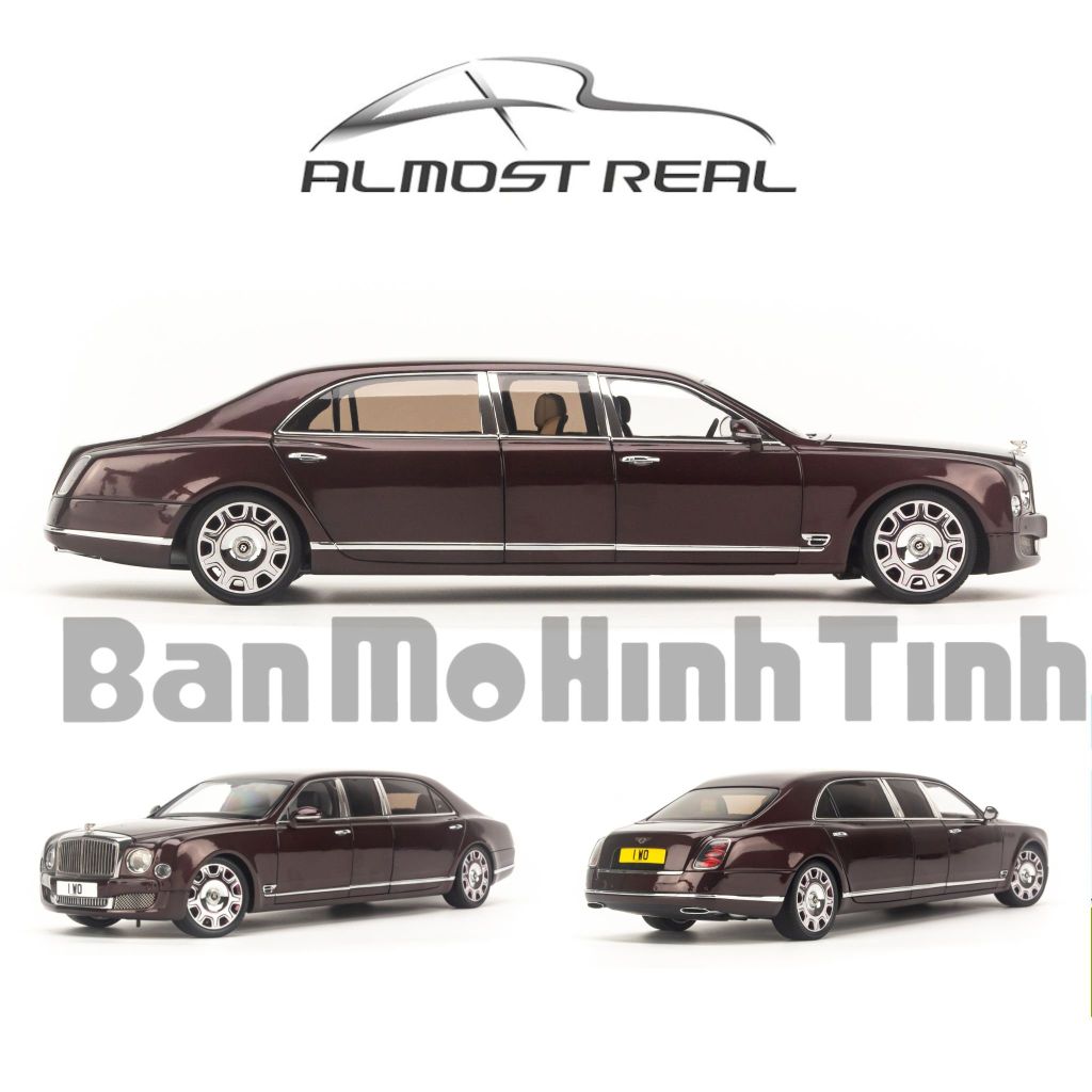 Mô hình xe Bentley Mulsanne Grand Limousine by Mulliner 1:18 Almost Real
