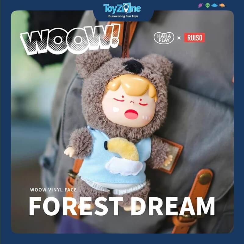  Mô hình đồ chơi Blind box Móc khóa Gấu bông Woow Forest Dream V1 ( Khu Rừng Mơ Mộng ) HAHA PLAY x RUISO 