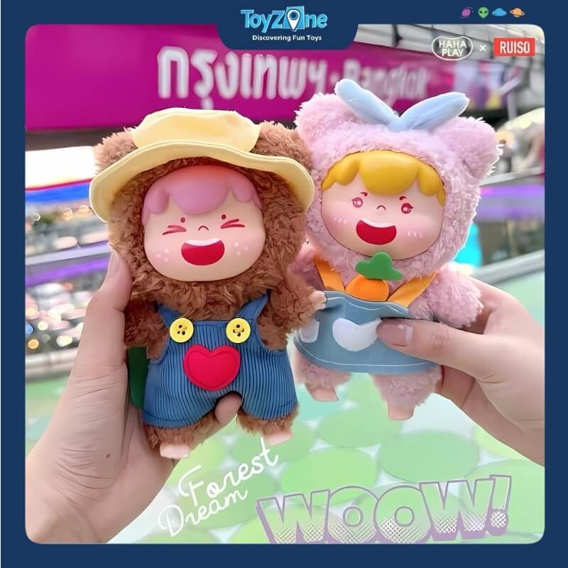  Mô hình đồ chơi Blind box Móc khóa Gấu bông Woow Forest Dream V1 ( Khu Rừng Mơ Mộng ) HAHA PLAY x RUISO 