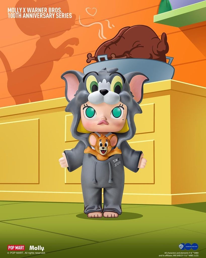 Mô hình đồ chơi Blind box Molly x Warner Bros.100th Anniversary Series (Phiên Bản Kỷ Niệm 100 Năm Warner Bros) POP MART