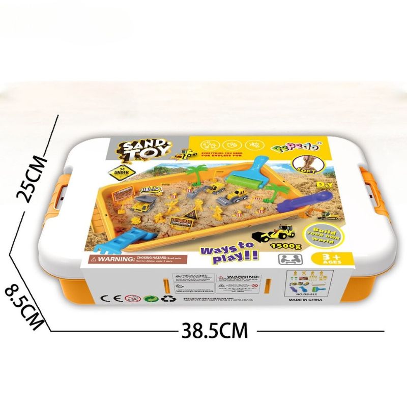 Bộ đồ chơi Cát động lực Mô hình xây dựng 1500 gram Pepedo