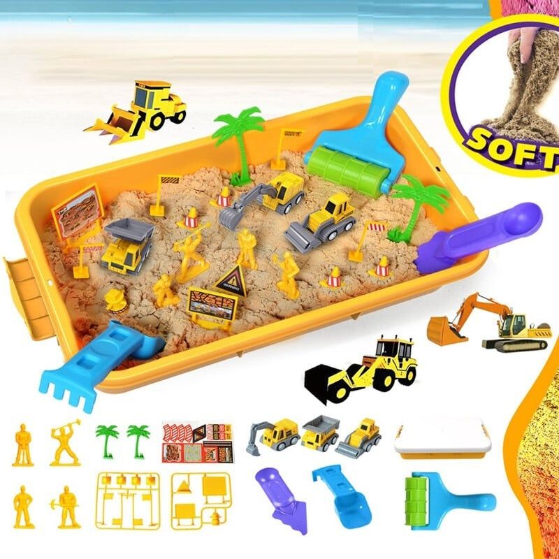 Bộ đồ chơi Cát động lực Mô hình xây dựng 1500 gram Pepedo