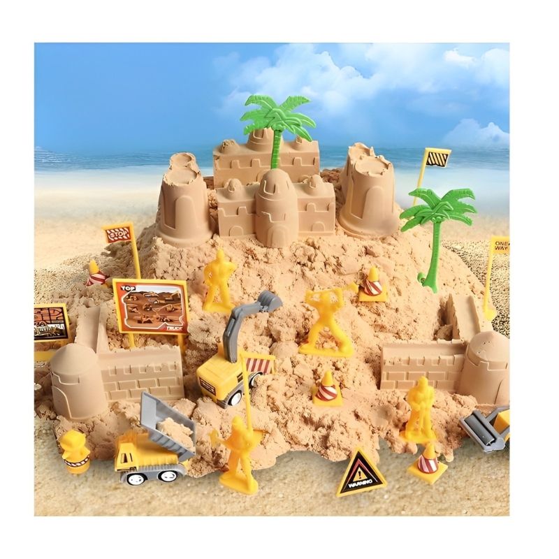 Bộ đồ chơi Cát động lực Mô hình xây dựng 1500 gram Pepedo