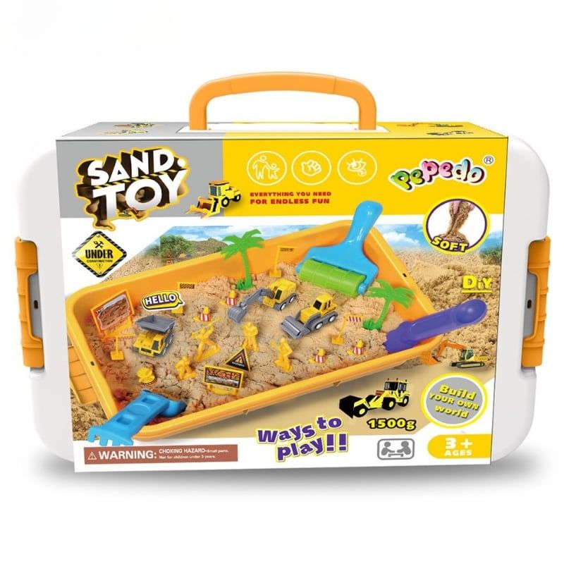 Bộ đồ chơi Cát động lực Mô hình xây dựng 1500 gram Pepedo