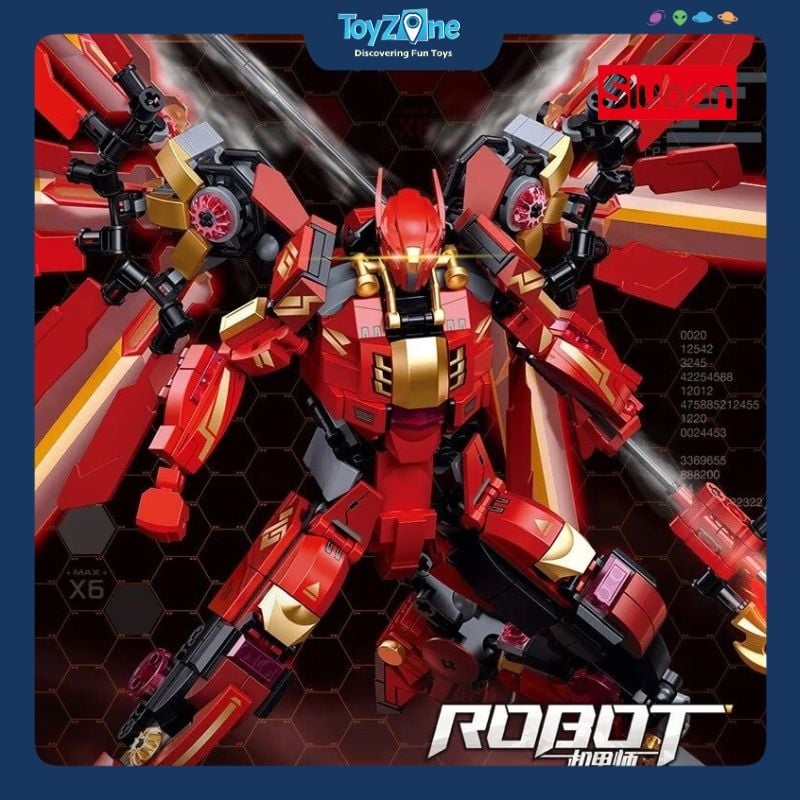 Bộ đồ chơi mô hình lắp ráp Robot Mecha Halberd Athena Sluban