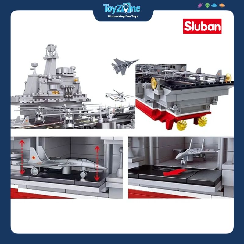  Bộ đồ chơi mô hình lắp ráp Tàu sân bay Sluban 