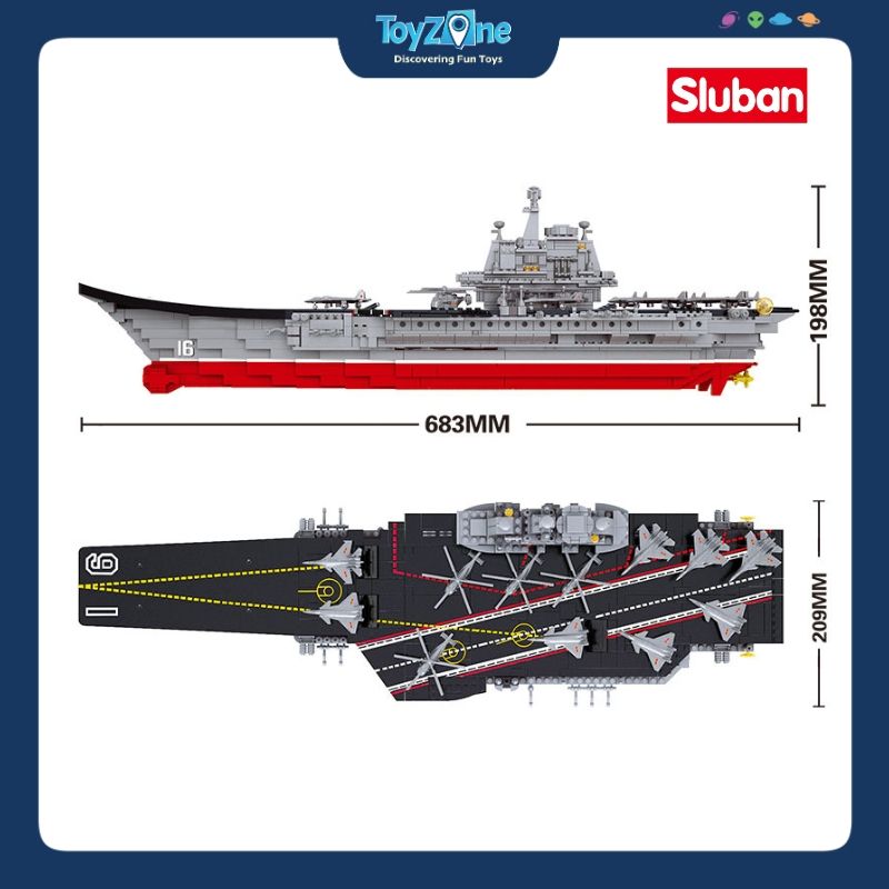  Bộ đồ chơi mô hình lắp ráp Tàu sân bay Sluban 