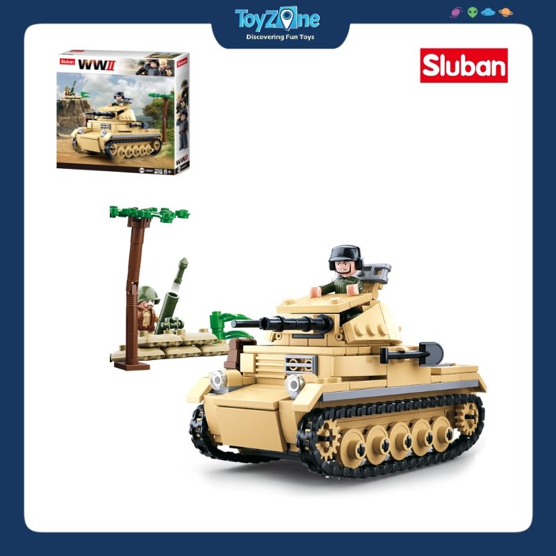 Bộ đồ chơi mô hình lắp ráp Xe tăng thiết giáp Panzer Tank Sluban