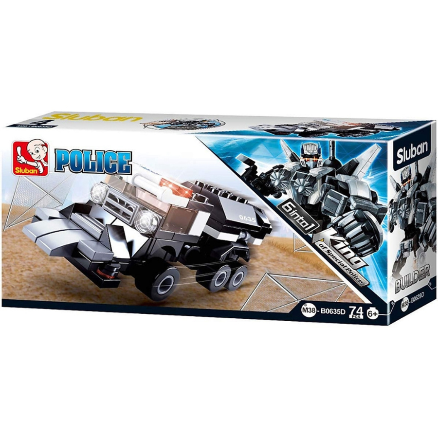 Bộ đồ chơi lắp ráp mô hình Robot Cảnh Sát 6in1 SLUBAN